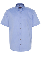 ETERNA KURZARM HEMD MODERN FIT OXFORD BLAU UNIFARBEN