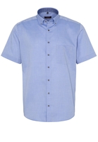 ETERNA KURZARM HEMD MODERN FIT OXFORD BLAU UNIFARBEN