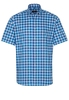 ETERNA KURZARM HEMD MODERN FIT OXFORD BLAU/WEISS KARIERT