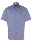 ETERNA KURZARM HEMD MODERN FIT OXFORD JEANSBLAU UNIFARBEN