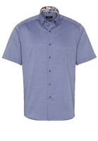 ETERNA KURZARM HEMD MODERN FIT OXFORD JEANSBLAU UNIFARBEN