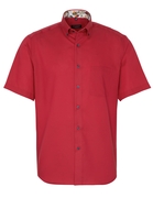 ETERNA KURZARM HEMD MODERN FIT OXFORD ROT UNIFARBEN