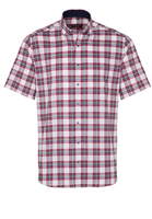 ETERNA KURZARM HEMD MODERN FIT OXFORD ROT/BLAU KARIERT