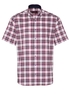 ETERNA KURZARM HEMD MODERN FIT OXFORD ROT/BLAU KARIERT