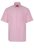 ETERNA KURZARM HEMD MODERN FIT OXFORD ROT/WEISS GESTREIFT