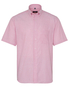 ETERNA KURZARM HEMD MODERN FIT OXFORD ROT/WEISS GESTREIFT