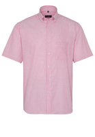 ETERNA KURZARM HEMD MODERN FIT OXFORD ROT/WEISS GESTREIFT