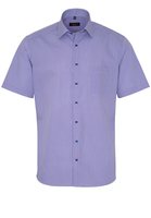 ETERNA KURZARM HEMD MODERN FIT POPELINE BLAU/ROT BEDRUCKT