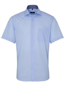 ETERNA KURZARM HEMD MODERN FIT POPELINE HELLBLAU UNIFARBEN