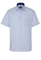 ETERNA KURZARM HEMD MODERN FIT POPELINE HELLBLAU UNIFARBEN