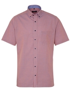 ETERNA KURZARM HEMD MODERN FIT POPELINE PFIRSICH/WEISS KARIERT