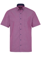 ETERNA KURZARM HEMD MODERN FIT POPELINE ROT/BLAU KARIERT