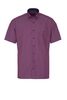 ETERNA KURZARM HEMD MODERN FIT POPELINE ROT/BLAU KARIERT