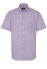 ETERNA KURZARM HEMD MODERN FIT POPELINE ROT/HELLBLAU KARIERT
