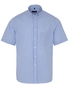 ETERNA KURZARM HEMD MODERN FIT SEERSUCKER BLAU KARIERT