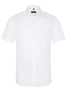 ETERNA KURZARM HEMD SLIM FIT POPELINE WEISS UNIFARBEN