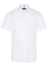 ETERNA KURZARM HEMD SLIM FIT POPELINE WEISS UNIFARBEN