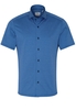 ETERNA KURZARM HEMD SLIM FIT SOFT TAILORING JERSEY BLAU/WEISS KARIERT