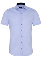 ETERNA KURZARM HEMD SLIM FIT STRETCH HELLBLAU UNIFARBEN