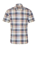 ETERNA KURZARM HEMD SLIM FIT UPCYCLING SHIRT OXFORD TÜRKIS/BLAU