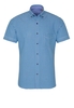 ETERNA KURZARM HEMD SLIM FIT UPCYCLING SHIRT OXFORD TÜRKIS/BLAU
