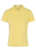 ETERNA KURZARM POLOSHIRT MODERN CLASSIC UPCYCLING SHIRT PIQUÉE GELB