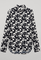 ETERNA LANGARM BLUSE MODERN CLASSIC CREMEWEISS/SCHWARZ BEDRUCKT