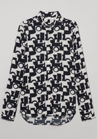 ETERNA LANGARM BLUSE MODERN CLASSIC CREMEWEISS/SCHWARZ BEDRUCKT