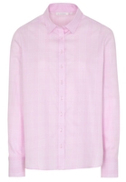 ETERNA LANGARM BLUSE MODERN CLASSIC FLANELL ROSA KARIERT