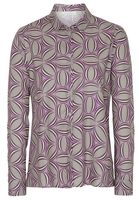 ETERNA LANGARM BLUSE MODERN CLASSIC GRAU/LILA BEDRUCKT