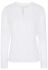 ETERNA LANGARM BLUSE MODERN CLASSIC JAQUARD WEISS STRUKTURIERT