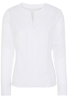 ETERNA LANGARM BLUSE MODERN CLASSIC JAQUARD WEISS STRUKTURIERT