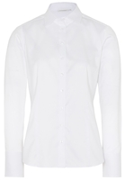 ETERNA LANGARM BLUSE MODERN CLASSIC JAQUARD WEISS STRUKTURIERT