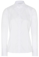 ETERNA LANGARM BLUSE MODERN CLASSIC JAQUARD WEISS STRUKTURIERT