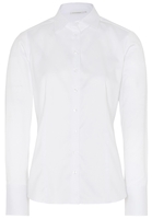 ETERNA LANGARM BLUSE MODERN CLASSIC JAQUARD WEISS STRUKTURIERT