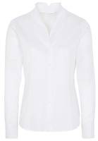 ETERNA LANGARM BLUSE MODERN CLASSIC JAQUARD WEISS STRUKTURIERT