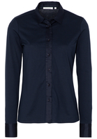 ETERNA LANGARM BLUSE MODERN CLASSIC JERSEY MARINE UNIFARBEN
