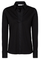 ETERNA LANGARM BLUSE MODERN CLASSIC JERSEY SCHWARZ UNIFARBEN