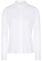 ETERNA LANGARM BLUSE MODERN CLASSIC JERSEY WEISS UNIFARBEN