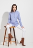 ETERNA LANGARM BLUSE MODERN CLASSIC POPELINE BLAU/WEISS GESTREIFT