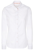 ETERNA LANGARM BLUSE MODERN CLASSIC POPELINE WEISS UNIFARBEN