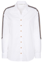 ETERNA LANGARM BLUSE MODERN CLASSIC POPELINE WEISS UNIFARBEN