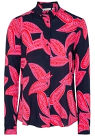 ETERNA LANGARM BLUSE MODERN CLASSIC ROYALBLAU/PINK BEDRUCKT