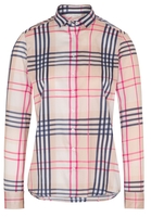 ETERNA LANGARM BLUSE MODERN CLASSIC SATINBINDUNG BEIGE/BLAU/PINK