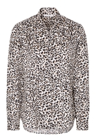 ETERNA LANGARM BLUSE MODERN CLASSIC SATINBINDUNG BEIGE/SCHWARZ