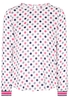 ETERNA LANGARM BLUSE MODERN CLASSIC SATINBINDUNG BLAU/PINK BEDRUCKT