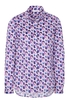 ETERNA LANGARM BLUSE MODERN CLASSIC SATINBINDUNG BLAU/PINK/WEISS