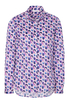 ETERNA LANGARM BLUSE MODERN CLASSIC SATINBINDUNG BLAU/PINK/WEISS