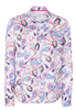 ETERNA LANGARM BLUSE MODERN CLASSIC SATINBINDUNG BLAU/PINK/WEISS