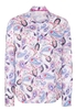 ETERNA LANGARM BLUSE MODERN CLASSIC SATINBINDUNG BLAU/PINK/WEISS